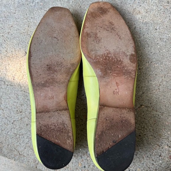 Vintage Enzo Angiolini liberty Lime Green Loafers flat leather size 9 - Picture 7 of 10